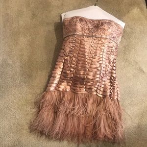 Blush pink cocktail dress